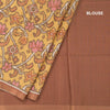 Raw Silk Yellow Printed Saree