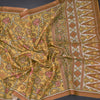 Raw Silk Yellow Printed Saree