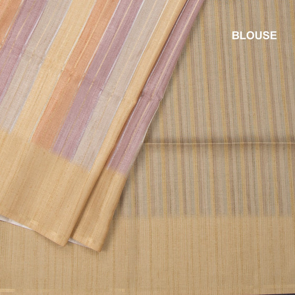 Raw Silk Multi colour Stripes Saree