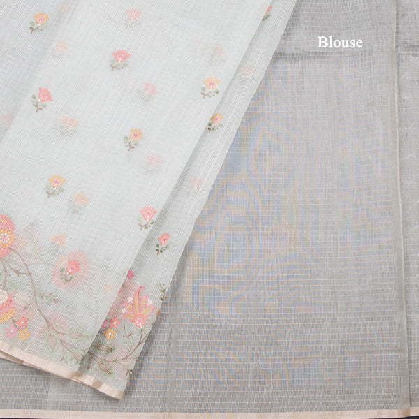 Kota Light Blue Thread Work Saree