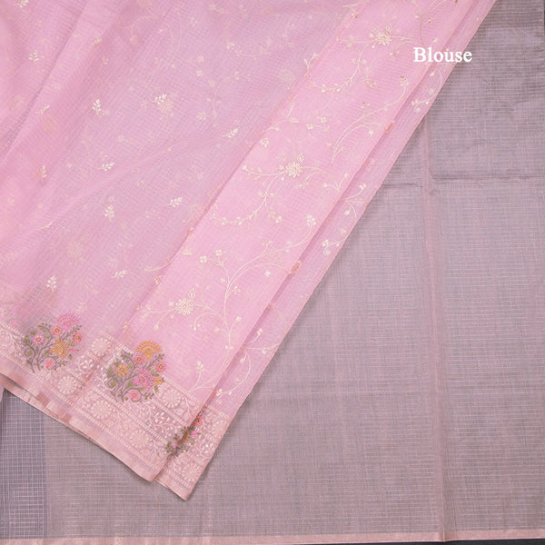 Kota Light Pink Thread Work Saree