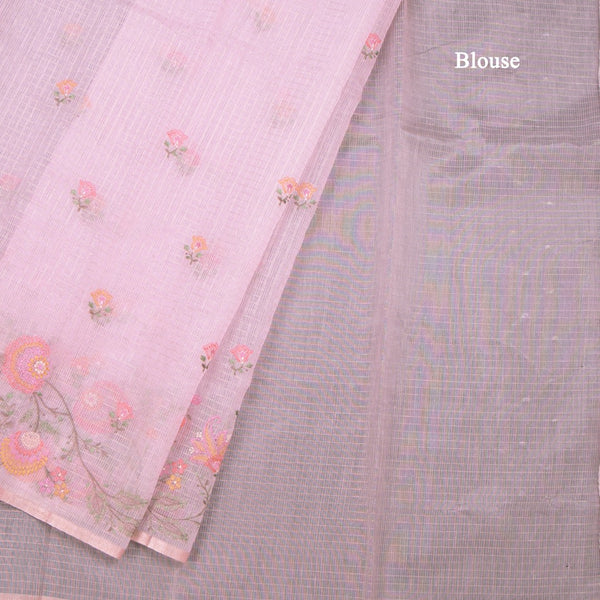 Kota Light Pink Thread Work Saree 02