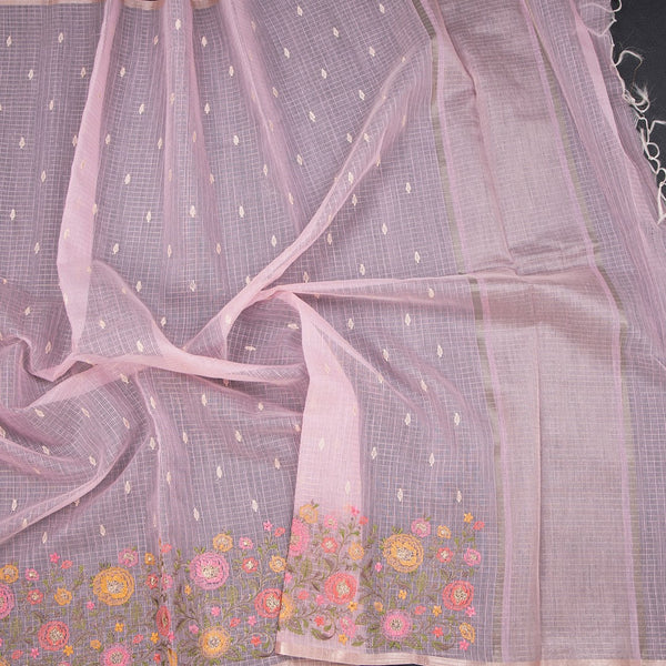 Kota Light Pink Thread Work Saree 03