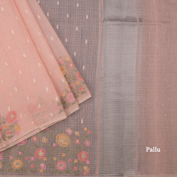 Kota Peach Thread Work Saree 03