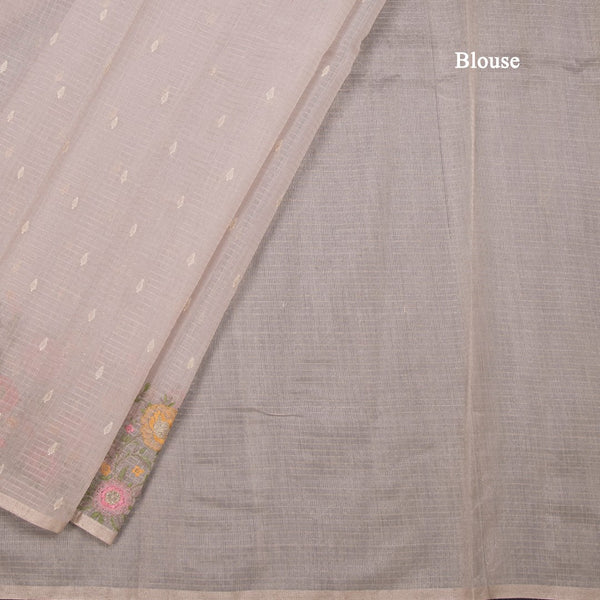 Kota Light Brown Thread Work Saree 02