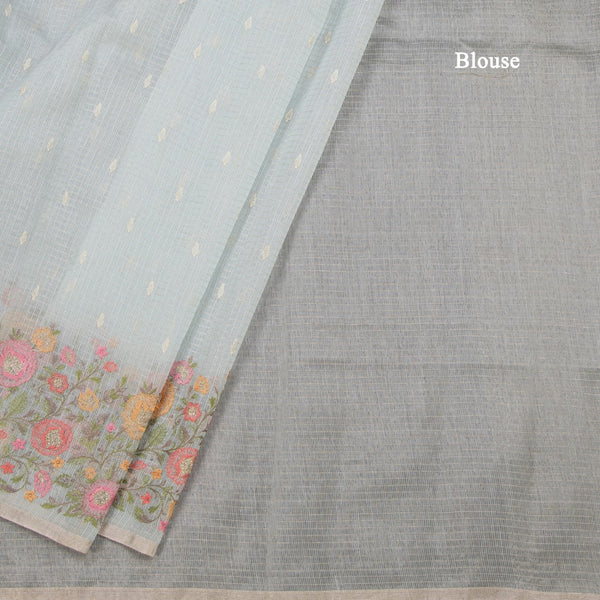 Kota Pale Green Thread Work Saree