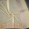 Kota Light Yellow Thread Work Saree 02