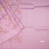 Banaras Lavender Zari With Thread Work Saree