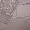 Banaras Lavender Zari With Thread Work Saree 02