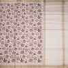 Raw Silk Cream Floral Printed Saree 06