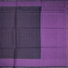 Raw Silk Dark Purple Zari Checked Saree