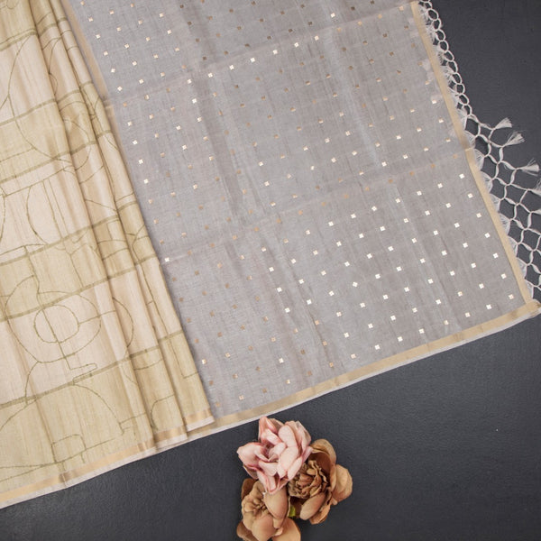 Raw Silk Multi Colour Printed Saree 03