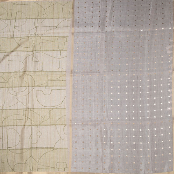 Raw Silk Multi Colour Printed Saree 03