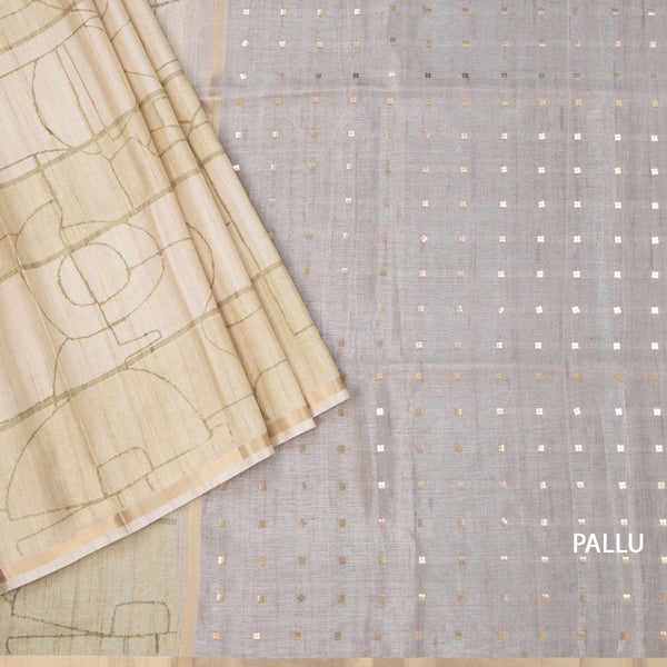 Raw Silk Multi Colour Printed Saree 03