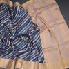 Raw Silk Multi Colour Stripes Printed Saree