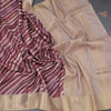 Raw Silk Multi Colour Stripes Printed Saree 02