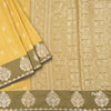 Raw Silk Mustard Yellow Zari Worked Saree
