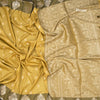Raw Silk Mustard Yellow Zari Worked Saree