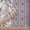 Raw Silk Cream Printed Saree 03