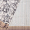 Raw Silk Cream Printed Saree 03