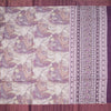 Raw Silk Cream Printed Saree 02