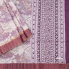 Raw Silk Cream Printed Saree 02