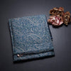 Pure Tussar Peacock Blue Floral Printed Saree