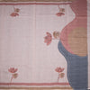 Semi Linen Light Brown Painted With Thread Work Saree