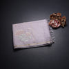 Raw Silk Baby Pink Floral Thread Work Saree 02