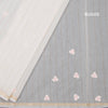 Raw Silk Cream Floral Thread Work Saree
