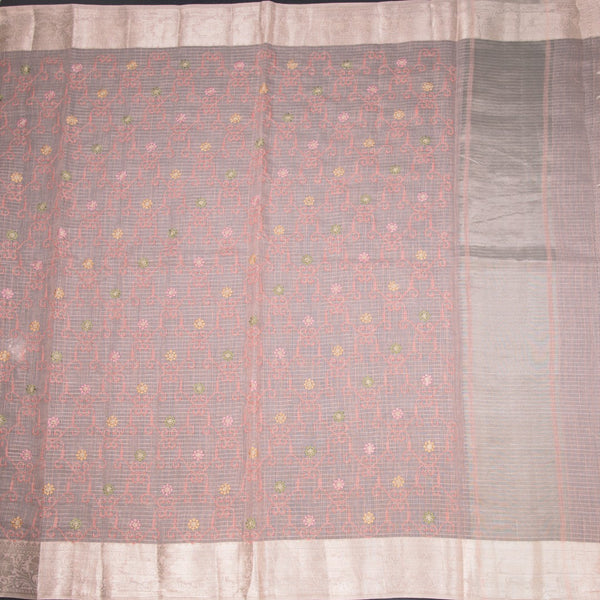 Kota Peach Thread Work Saree 04
