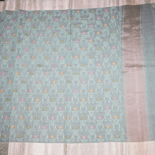 Kota Mint Green Thread Work Saree
