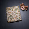 Pure Tussar Cream Leaf Printed Saree 02