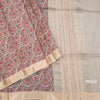 Pure Tussar Cream Floral Printed Saree 04