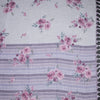 Semi Linen Cream Floral Printed Saree 08