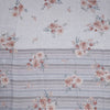Semi Linen Cream Floral Printed Saree 09