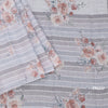 Semi Linen Cream Floral Printed Saree 09