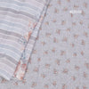 Semi Linen Cream Floral Printed Saree 09