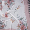 Semi Linen Cream Floral Printed Saree 11