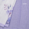 Semi Linen Cream Floral Printed Saree 12