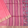 Silk Cotton Fiery Rose Pink Thread Work Saree With Malli Moggu Design