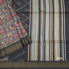 Raw Silk Grey Printed Saree 05