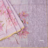 Linen Taffy Pink Floral Printed Saree
