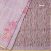 Linen Taffy Pink Floral Printed Saree