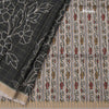 Raw Silk Dark Green Zari Checked With Printed Saree