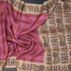 Raw Silk Taffy Pink Zari Checked Saree