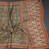 Raw Silk Green Floral Printed Saree 02