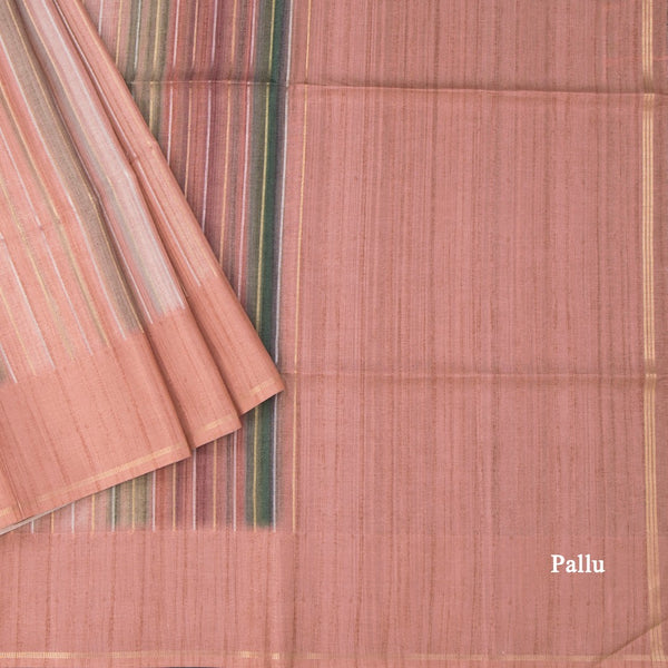 Raw Silk Multi Colour Stripes Saree 05