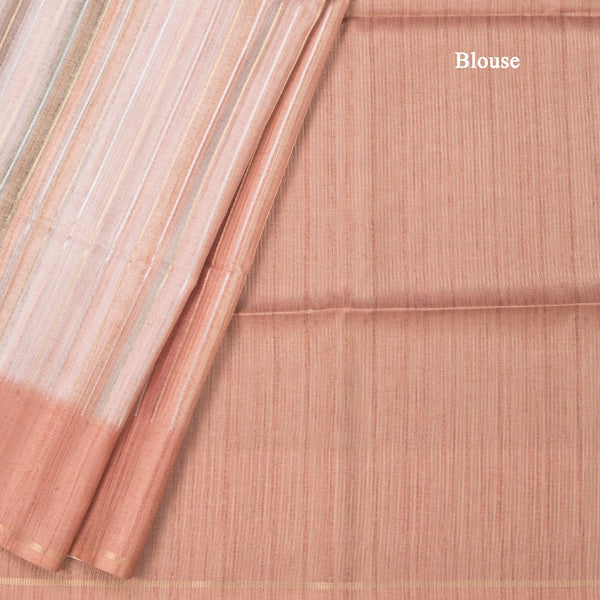 Raw Silk Multi Colour Stripes Saree 05