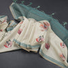 Raw Silk Pista Green Printed Saree